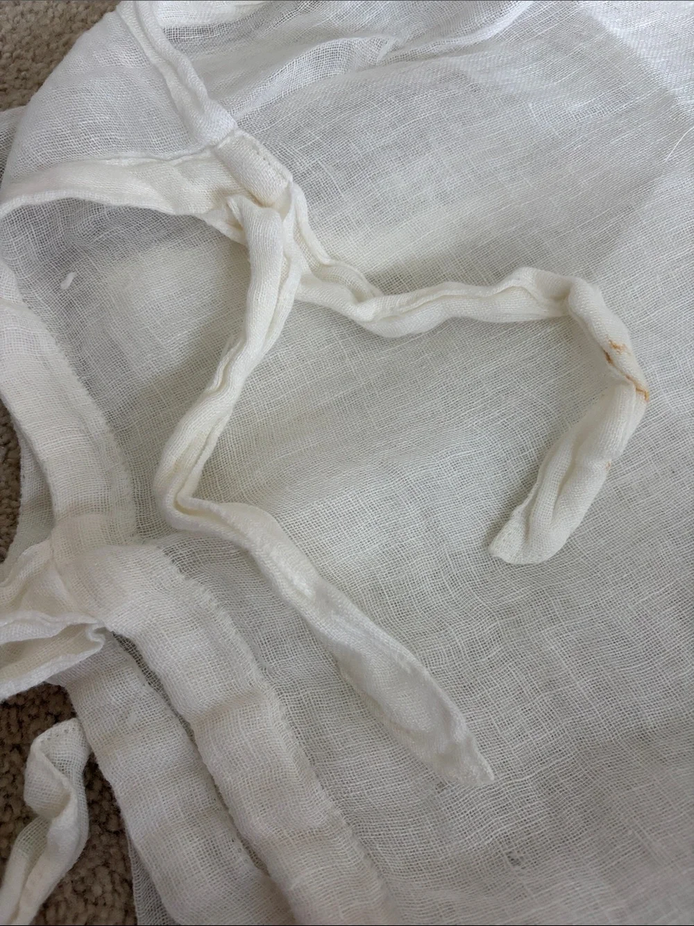 Off White sheer gauze tie-top curtains - Home Accents